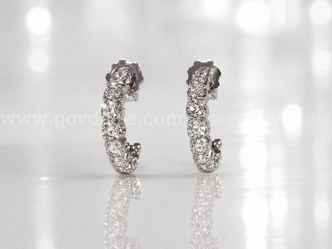 14KT Gold Ladies Earrings 16 Genuine Diamonds .75cts Total Beautiful Earrings    APP $2662