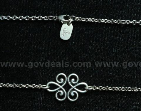 James Avery Retired Swirl Link Sterling Silver Necklace, 26.8 Grams