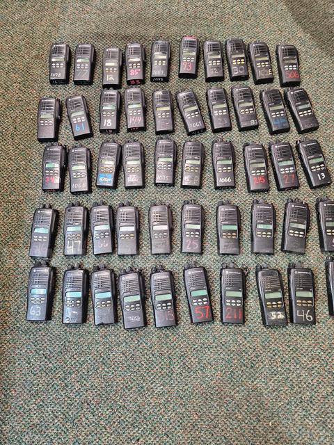 One LOT of 50 Motorola UHF HT1250 Two Way Radios