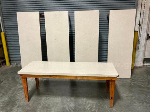 Tables qty 5      72" L x 25" W x 27" H