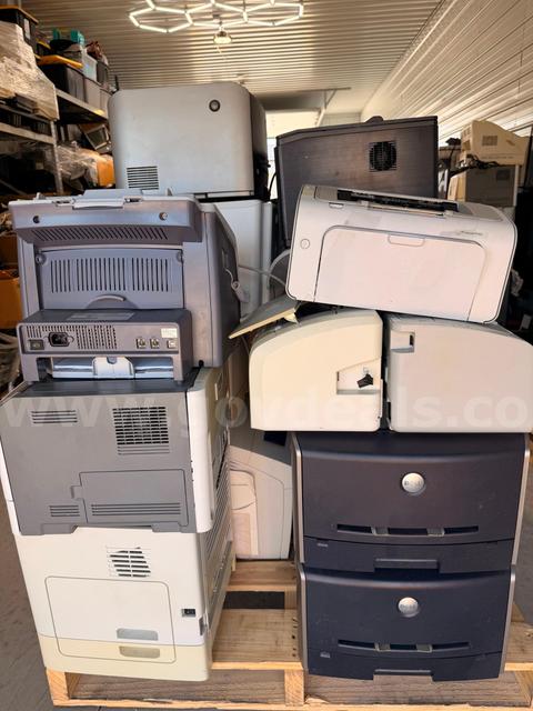 Pallet of (21) Mixed Office Printers, LaserJets, and Copiers - HP, Dell, Lexmark