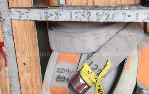 Lot of 4 sections of fire hose