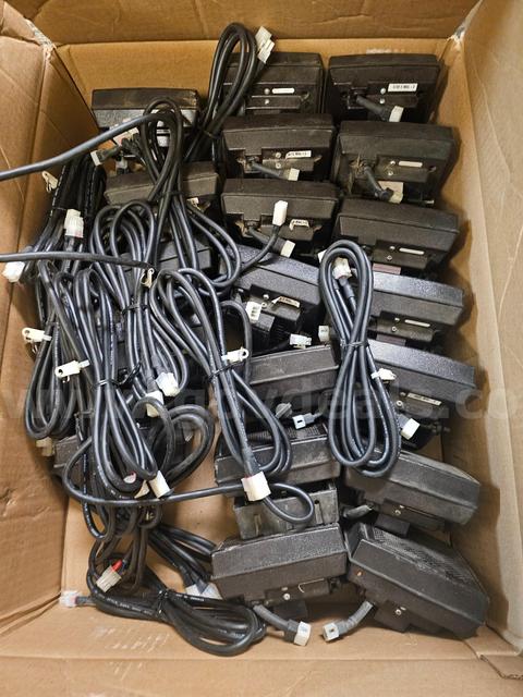One LOT of 19 Motorola Two Way Radio Speakers with Some Extension Cables