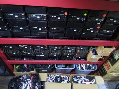One Large Lot of Minimum 150 Code 3 Sirens with Accessories