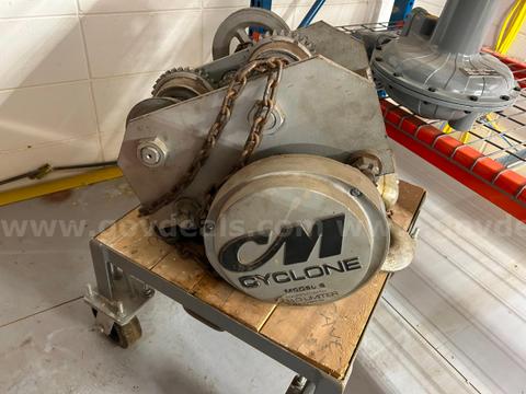 CM Cyclone Model S 3-Ton Geared Trolley Hoist