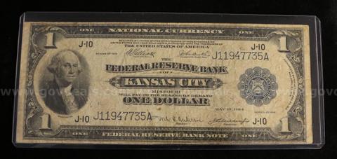 1918 U.S. Large Currency $1 Federal Reserve Note