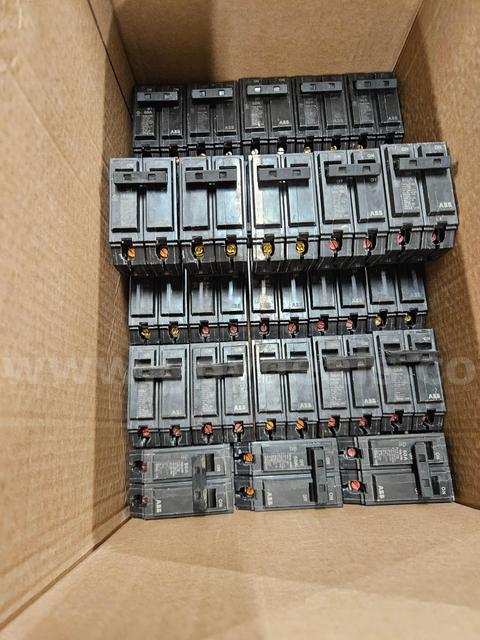 Lot of Twenty-Eight 50A 2 Pole ABB Breakers