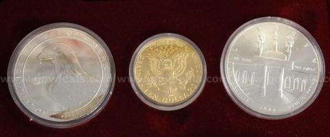 1984 U.S. Silver & Gold Uncirculated Olympic Coin Set