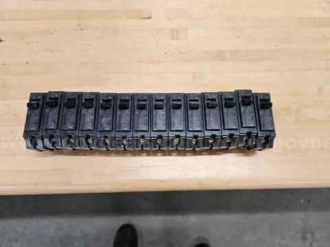 Lot of Fourteen 30A 1 Pole ABB Breakers