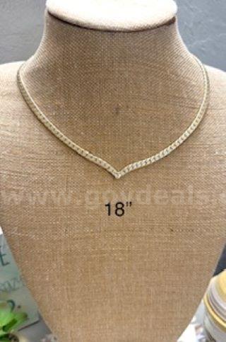 Beautiful, 18", 24k Gold, V Flex Chain Necklace