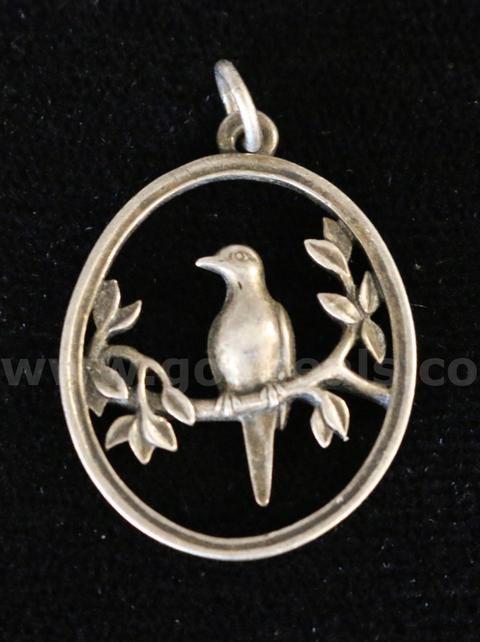 Retired James Avery Dove on Olive Branch Pendant, 2.8 Grams