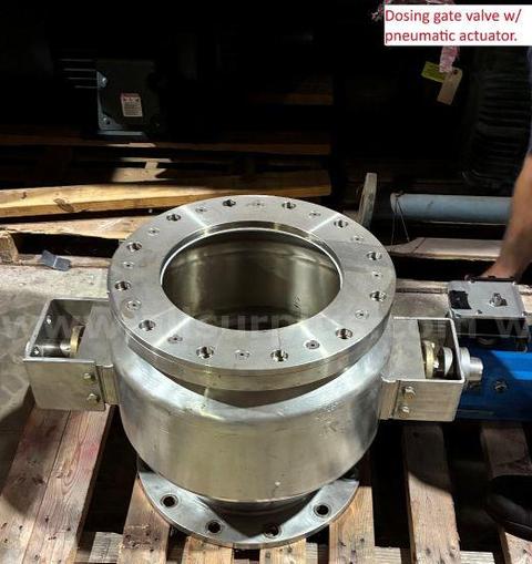 Stainless Steel Dosing Gate Valve w/ Pneumatic Actuator