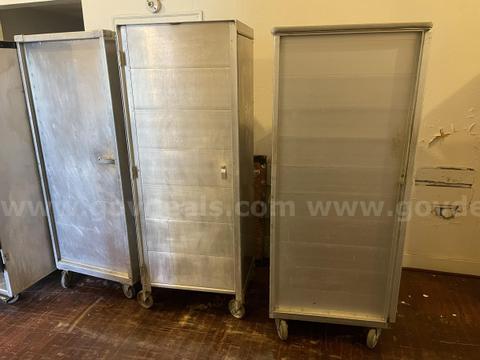 Lot of 3 Proofing Cabinets on Casters