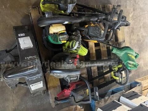 ASSORTED CHAINSAWS AND BLOWERS