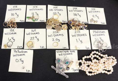 55 Assorted Pieces Of Scrap Gold Jewelry, 146.4 Grams