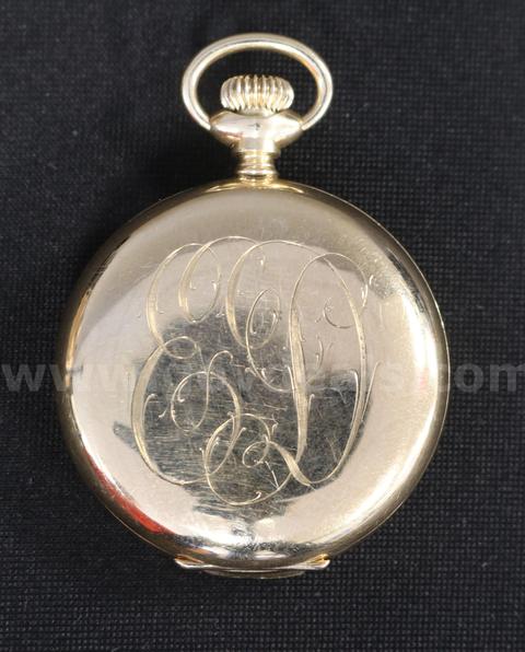 Vintage 14k Yellow Gold Waltham Pocket Watch with Diamonds, Currently Running