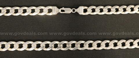 Silver Curb Link Necklace, 116.3