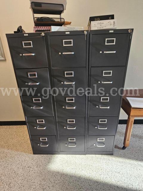 Lateral File Cabinets with Keys, lot of 3