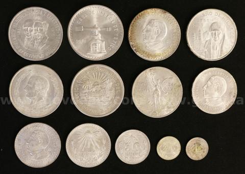18 Assorted Mexico Silver & Copper Coins