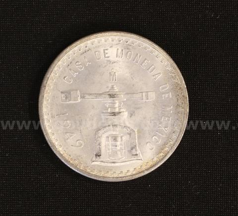 1949 Silver Casa De Moneda De Mexico Coin, 33.6 Grams