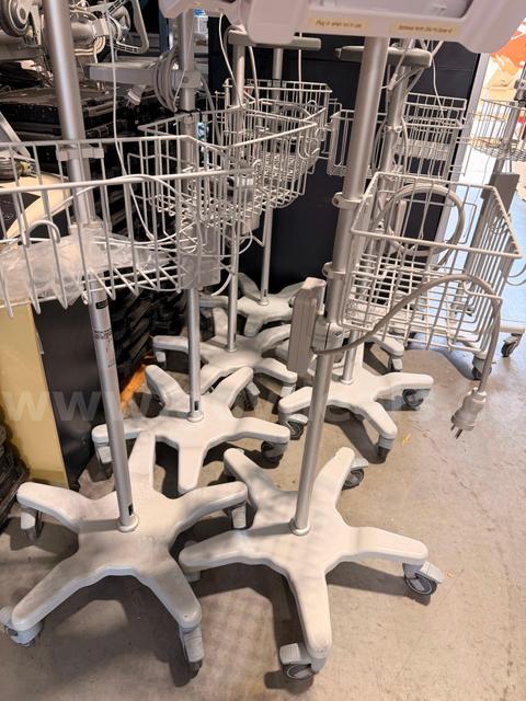Lot of 16 Mobile Medical Telehealth / Language Interpretation Workstation Carts