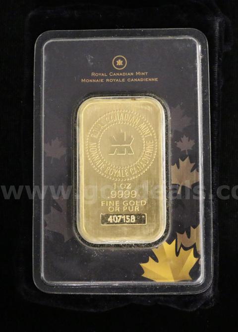 1 Royal Canadian Mint 1 Ounce .999 Gold Bar