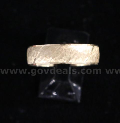 14K Yellow Gold Brush Finish Band, 3.8 Grams