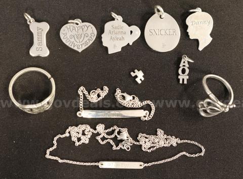 10 Pieces James Avery Sterling Silver Scrap Jewelry, 29.6 Grams Total