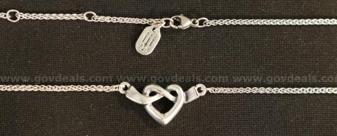 James Avery Sterling Silver Heart Necklace, 8.9 Grams