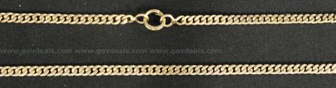 12k Yellow Gold Curb Link Necklace, 29.8 Grams