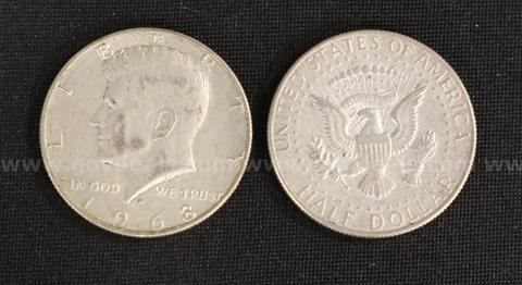 59 Assorted U.S. Kennedy Clad Half Coins