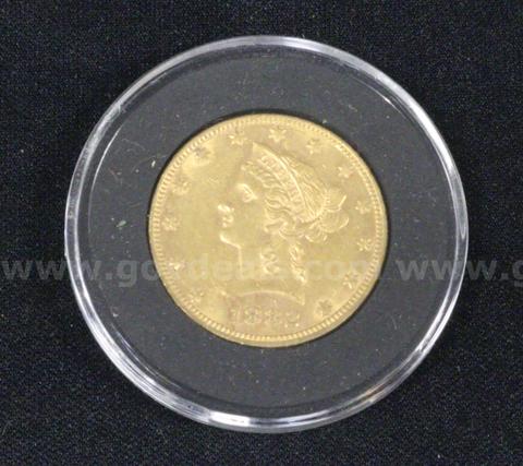 1882 U.S. Gold Liberty Head $10 Coin, 16.7 Grams