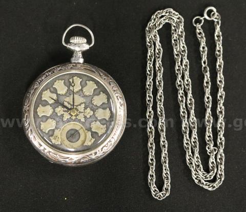 Antique Omega Grand Prix Paris 1900 Men's Pocket Watch In Coin Silver Case