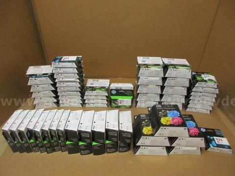 Wholesale Lot of Genuine HP Ink Cartridges (91 Total Count) – Various Models (HP