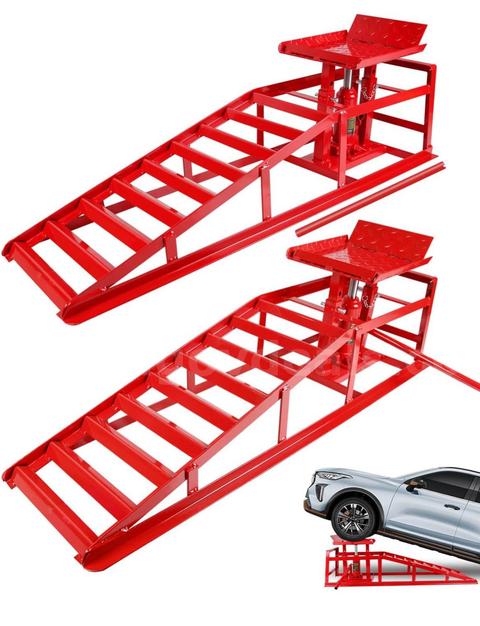 SHIPS FOR FREE 2 Pack Hydraulic Car Ramps, 11050LBS 5T Car Ramp High Lift 9"-14.2", Heavy Duty