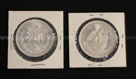 60 Assorted Mexico Silver Un Peso Coins, 996.0 Grams Total