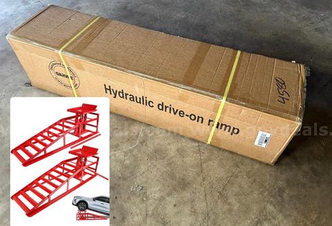 SHIPS FOR FREE 2 Pack Hydraulic Car Ramps, 11050LBS 5T Car Ramp High Lift 9"-14.2", Heavy Duty