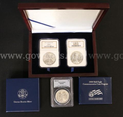 5 Silver U.S. Commemorative & Graded $1 Coins