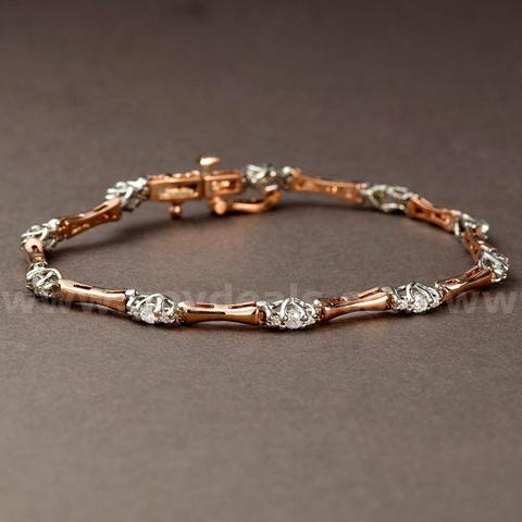 14K Two-Tone Gold Diamond Bracelet
