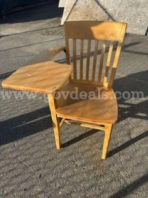 lot of 30 Wood Tablet Chairs