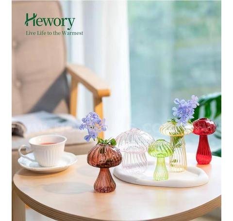 SHIPPING AVAILABLE Lot of 10 BRAND NEW Glasseam Mushroom Glass Planter, Set of 5 Colored Plant Propagation (B1-001)