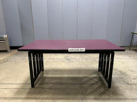 Table, Display, Wood-Top, Metal Frame