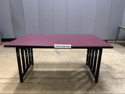 Table, Display, Wood-Top, Metal Frame
