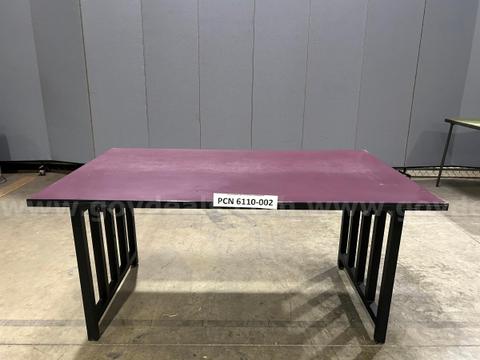 Table, Display, Wood-Top, Metal Frame