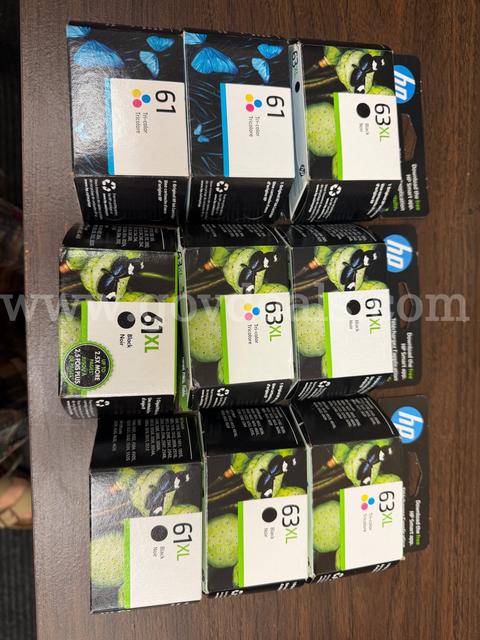 HP 61 and 63 Ink - government surplus lot currently bid at $0 in Asheville, NC