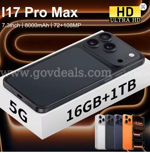 I17 Pro Max Smartphone 7.3in 16GB+1TB Android 15 5G 108MP .UNLOCK...Unbranded..SHIPPING IN USA ONLY..
