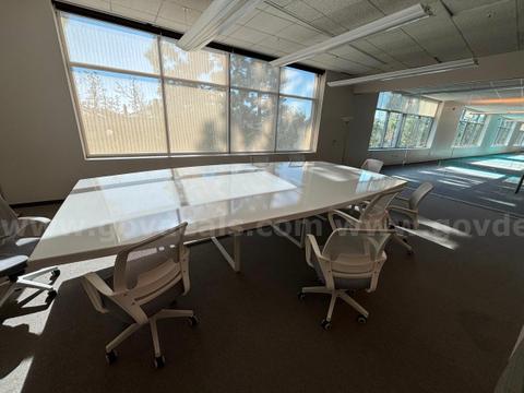 Conference Table – Large, Rectangular, White