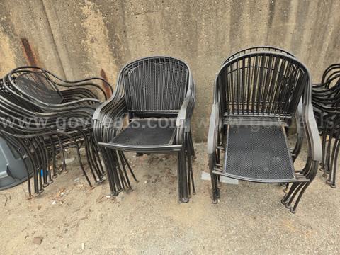 LOT of Steel Bistro Sets w/ 35 Chairs & 12 Tables