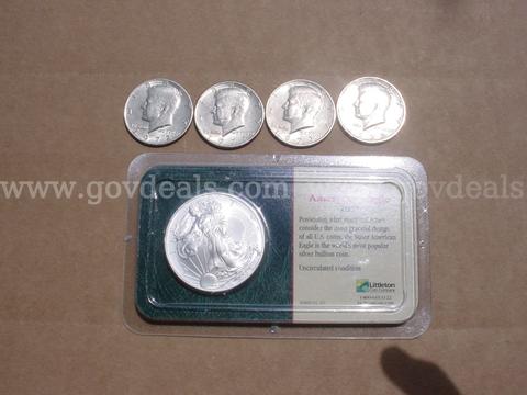 Silver Eagle,Kennedy half dollar