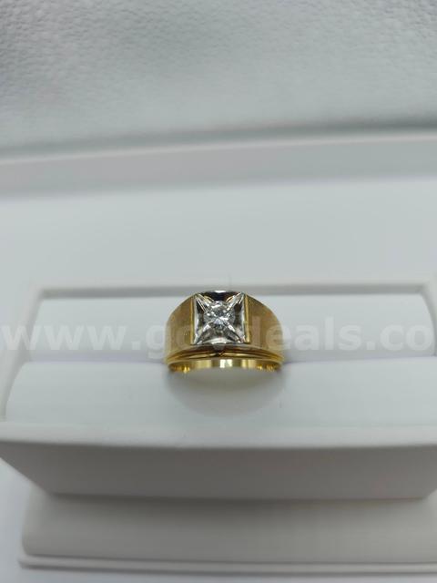 14K Yellow Gold Round Brilliant Solitaire Diamond Ring β VS2 β GLA Certified - Size 10.25